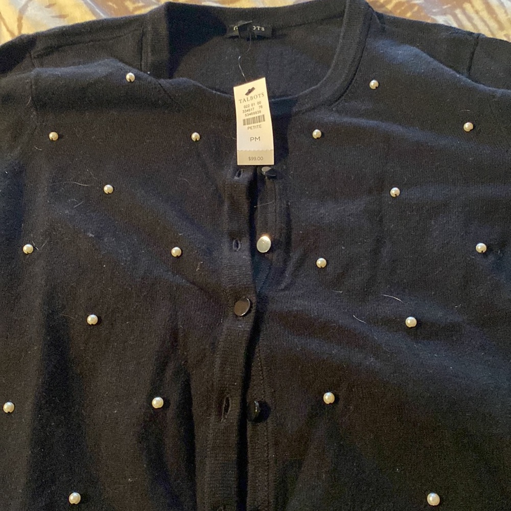 Black cardigan sweater